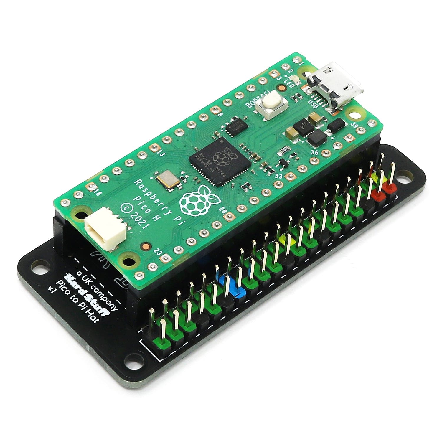 Pico to Pi HAT by Hard Stuff - The Pi Hut
