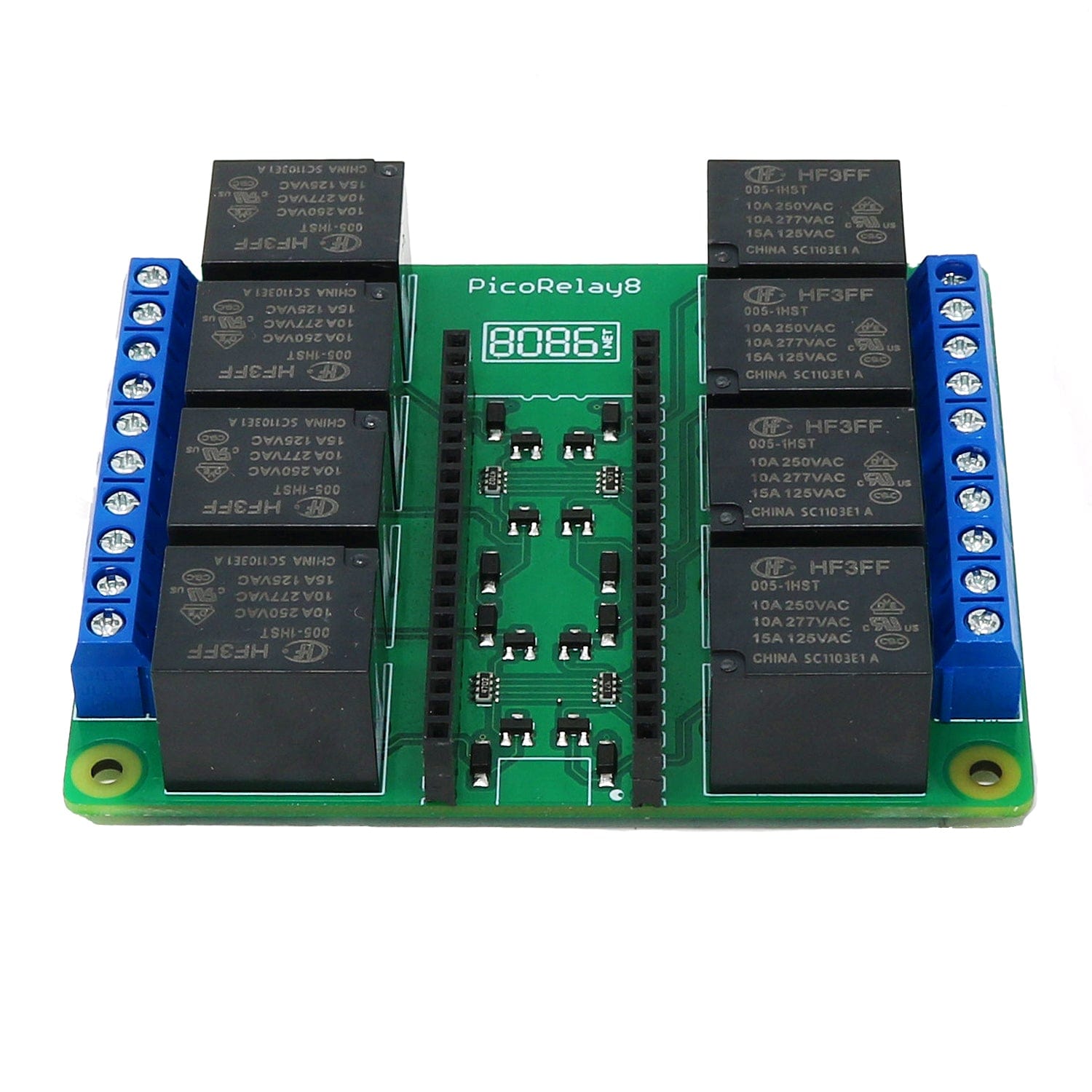 PicoRelay8 for Raspberry Pi Pico by 8086 - The Pi Hut