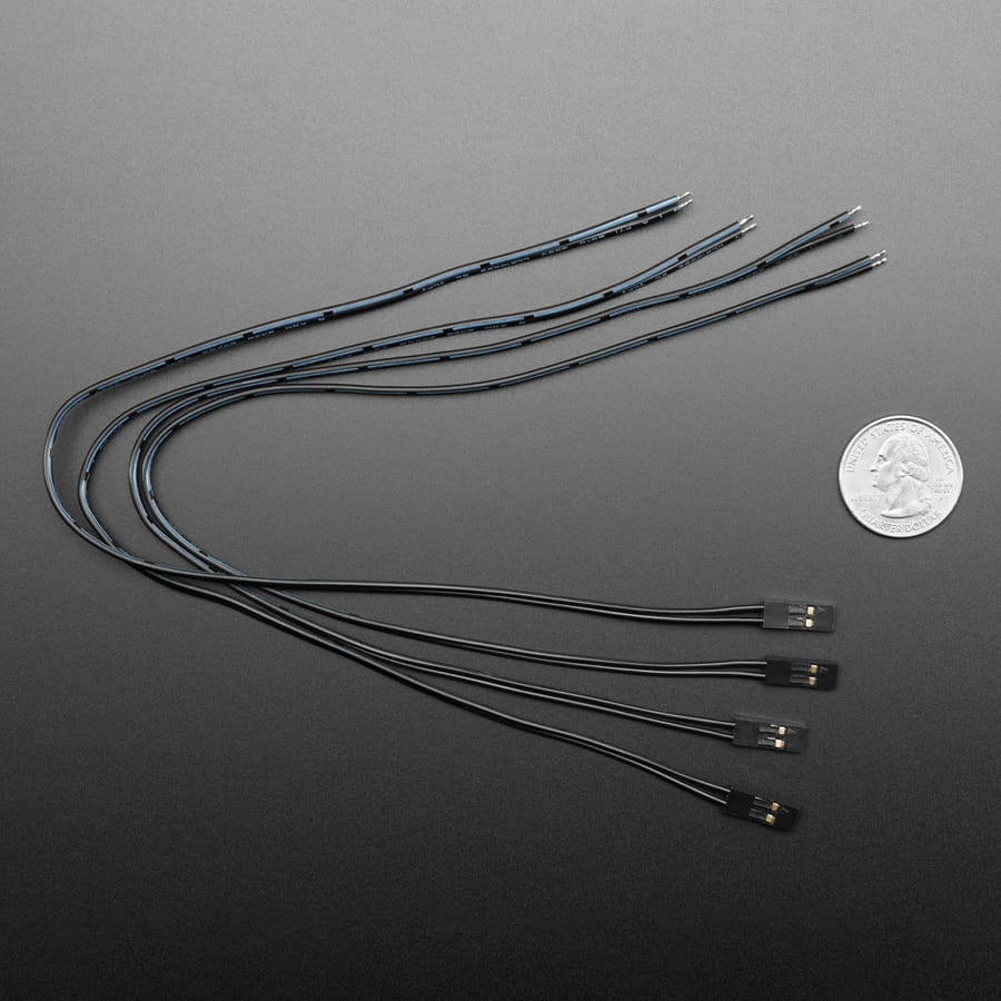 Pig-Tail Cables - 0.1" 2-pin - 4 Pack by Adafruit - The Pi Hut
