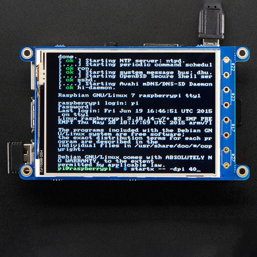 PiTFT Plus 320 x 240 3.2" TFT + Resistive Touchscreen by Adafruit - The Pi Hut