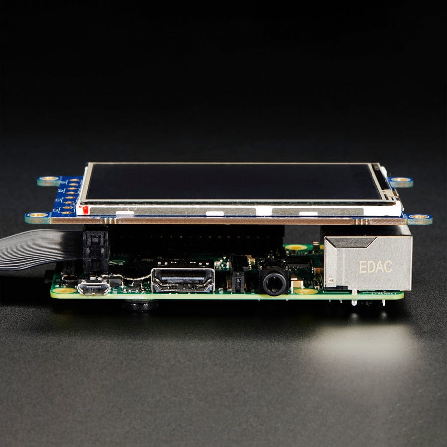 PiTFT Plus 320 x 240 3.2" TFT + Resistive Touchscreen by Adafruit - The Pi Hut