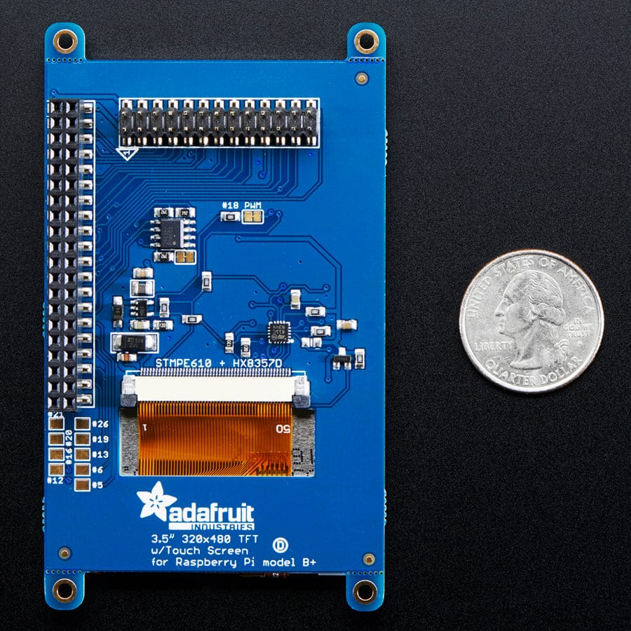 PiTFT Plus 480 x 320 3.5" TFT+Touchscreen for Raspberry Pi by Adafruit - The Pi Hut