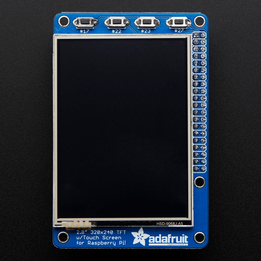 PiTFT Plus Assembled 320 x 240 2.8" TFT + Resistive Touchscreen by Adafruit - The Pi Hut