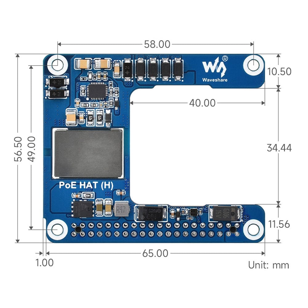 PoE HAT (H) for Raspberry Pi 5 and CM5 by Waveshare - The Pi Hut