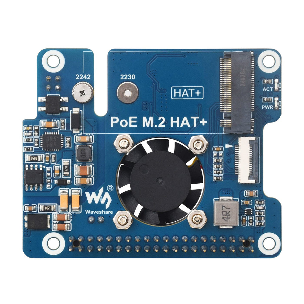 PoE M.2 HAT+ for Raspberry Pi 5 by Waveshare - The Pi Hut