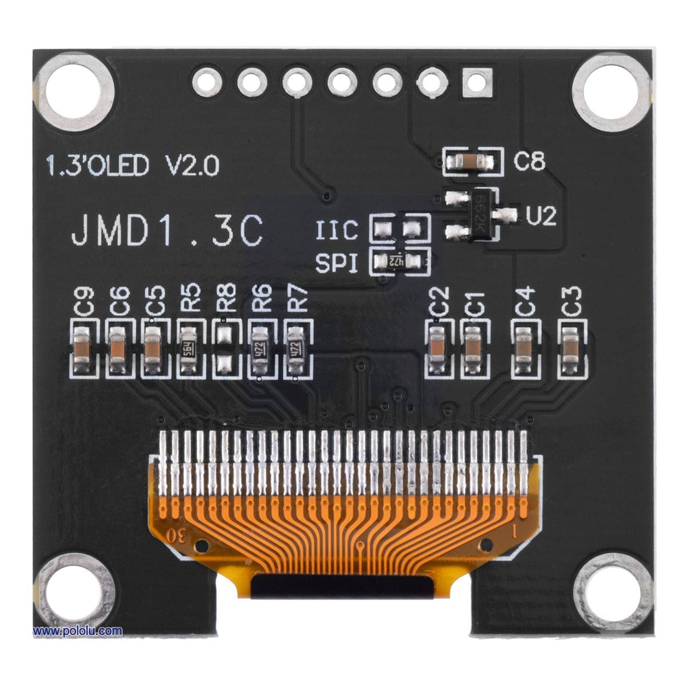 Pololu 1.3" Graphical OLED Display 128x64 by Pololu - The Pi Hut