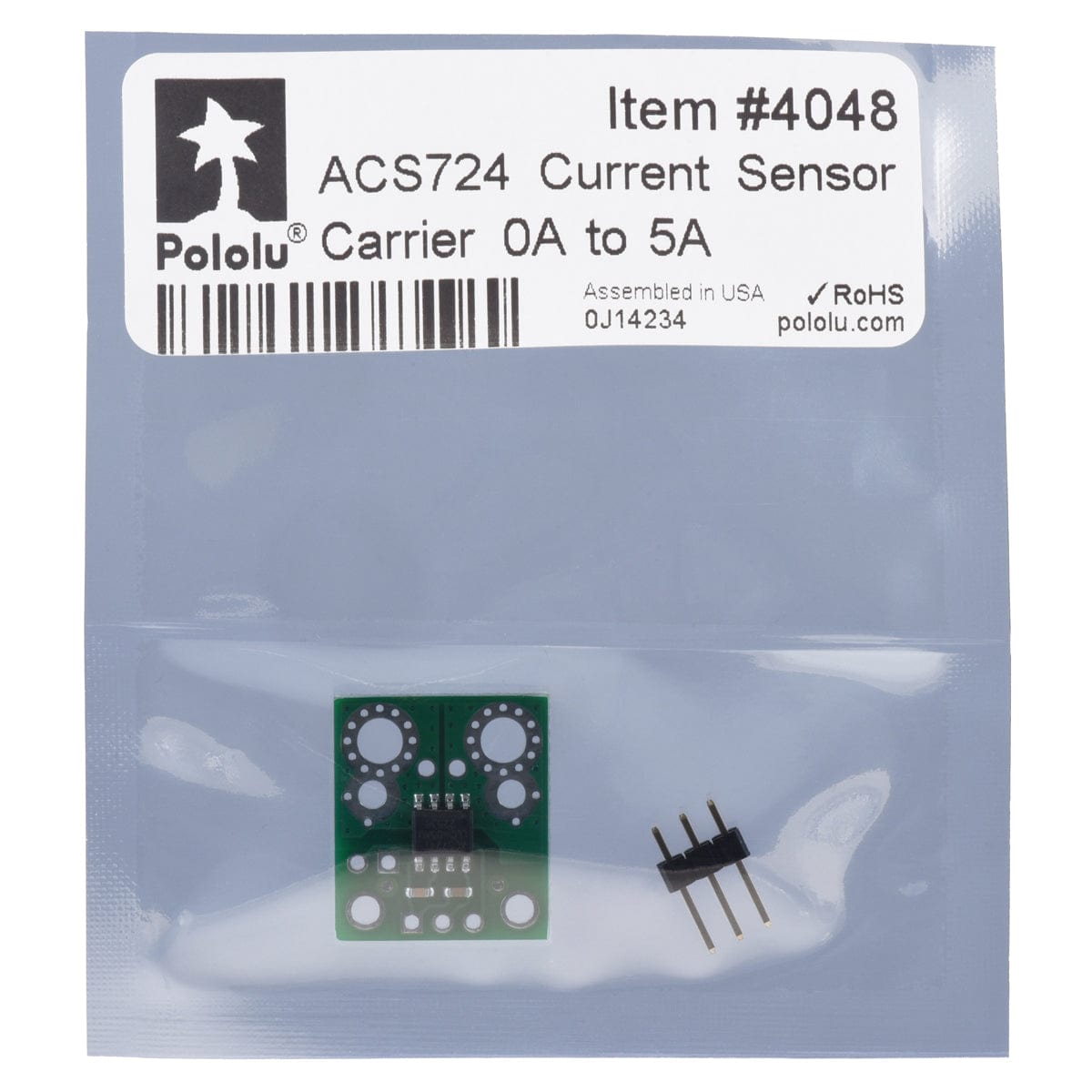 Pololu ACS724 Current Sensor Carrier 0A to 5A by Pololu - The Pi Hut