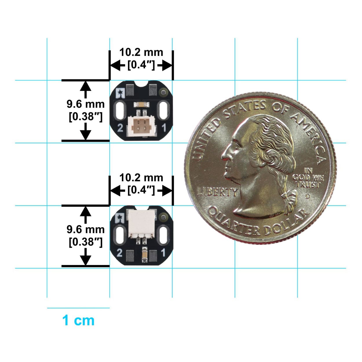 Pololu Back-Entry JST SH-Style Connector Board for Micro Metal Gearmotors (2-Pack) by Pololu - The Pi Hut