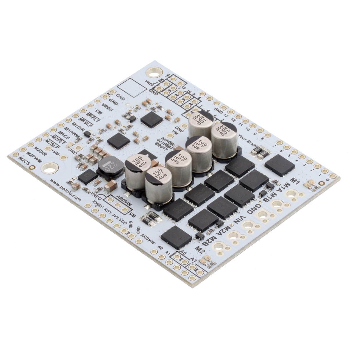 Pololu Dual G2 High-Power Motor Driver 24v18 Shield for Arduino by Pololu - The Pi Hut