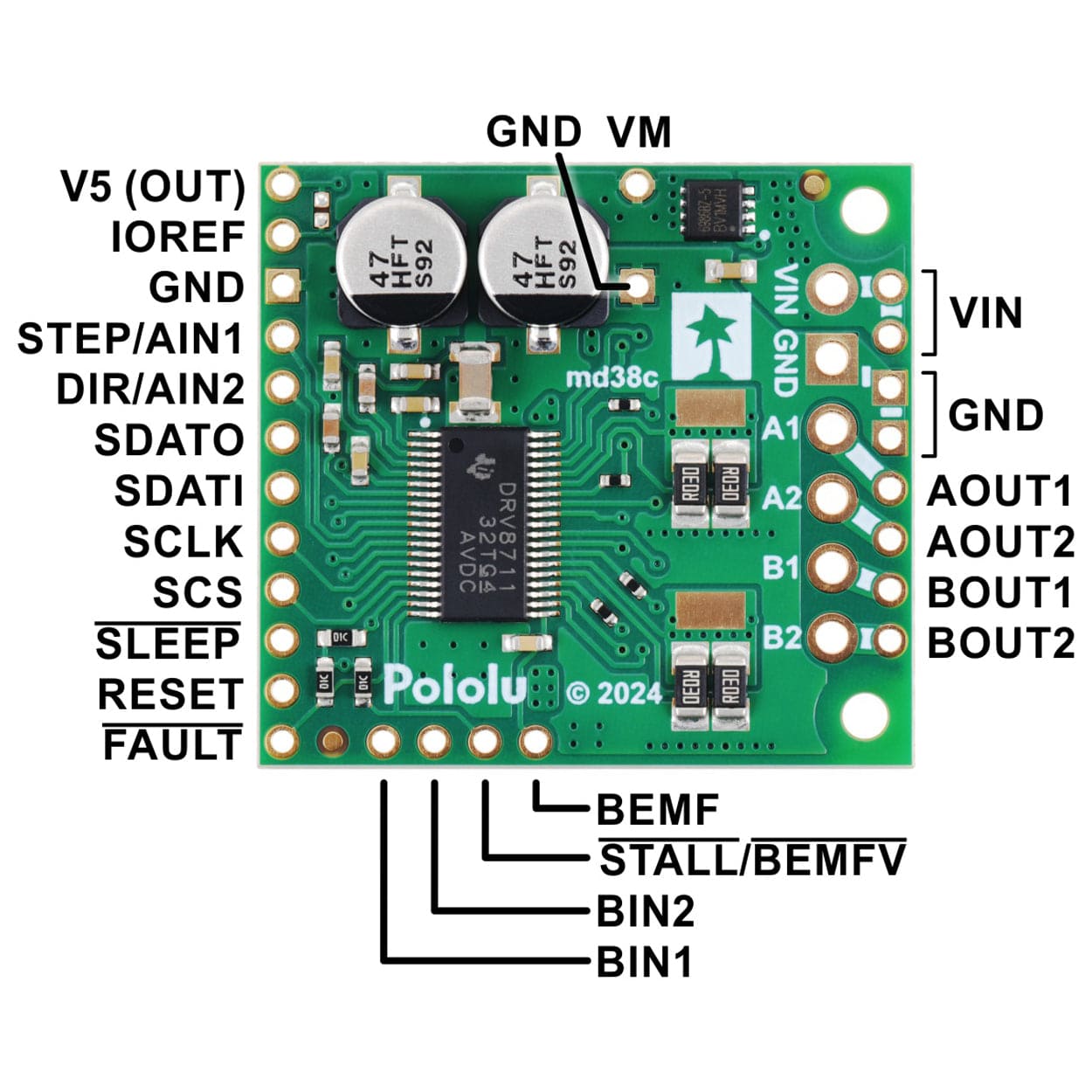 Pololu High-Power Stepper Motor Driver 36v8 by Pololu - The Pi Hut