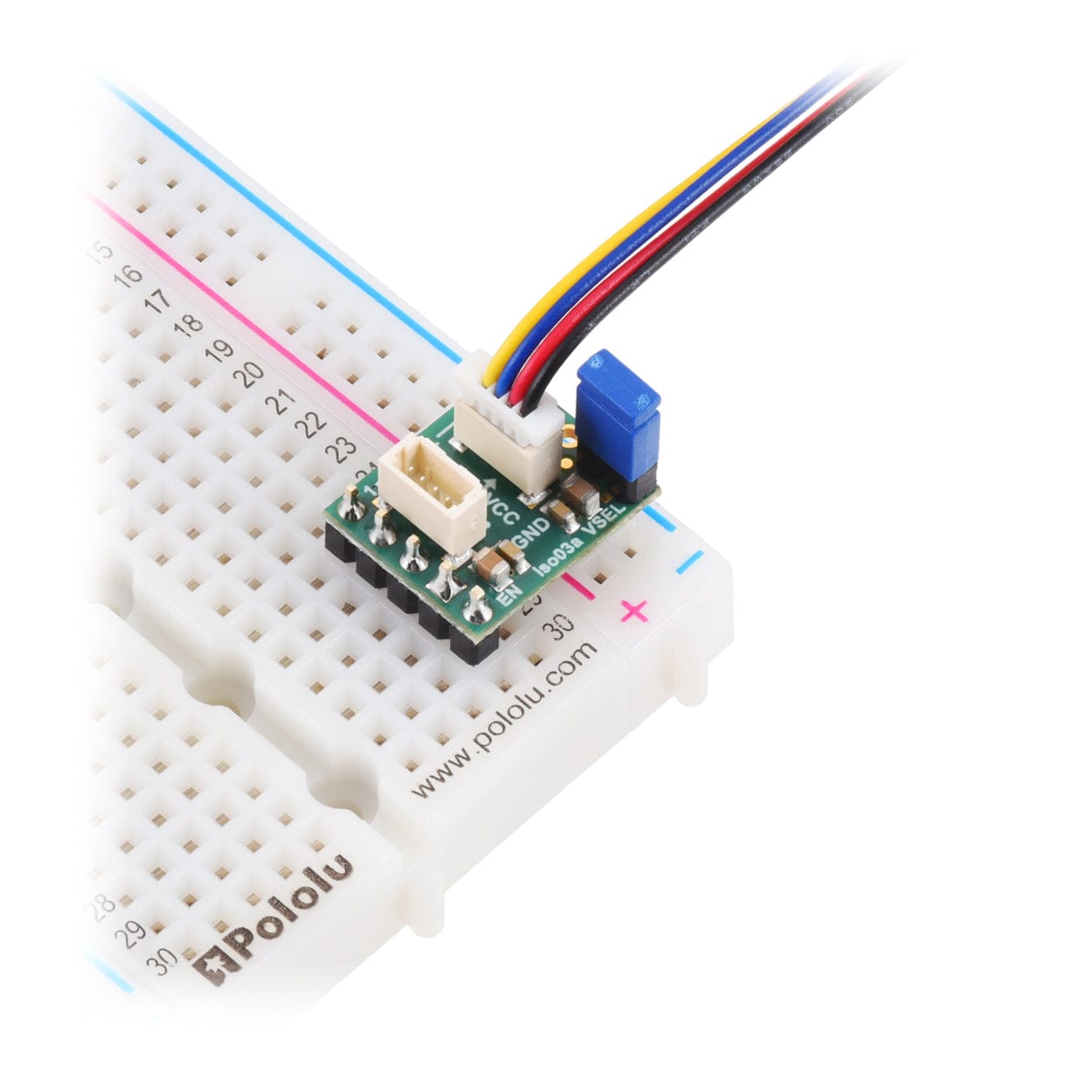 Pololu I²C Isolator with Isolated Power and Connectors