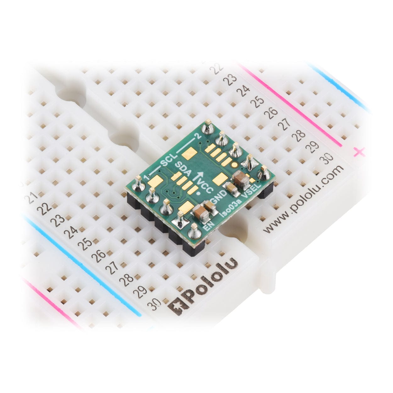 Pololu I²C Isolator with Isolated Power and Connectors