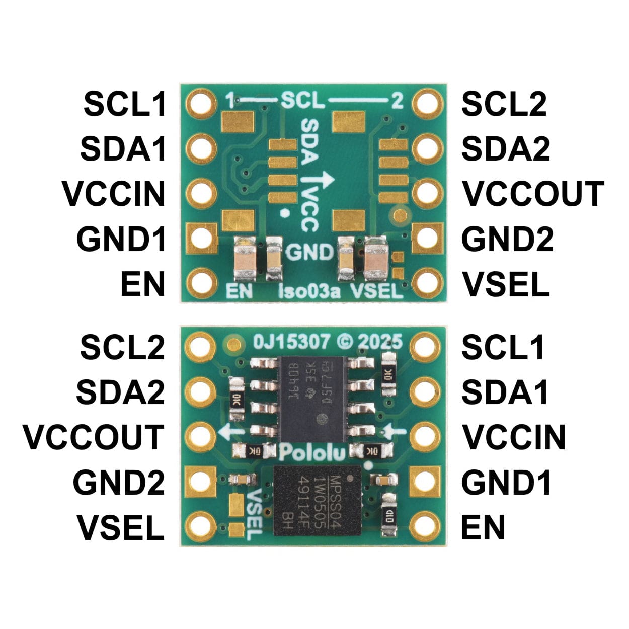 Pololu I²C Isolator with Isolated Power