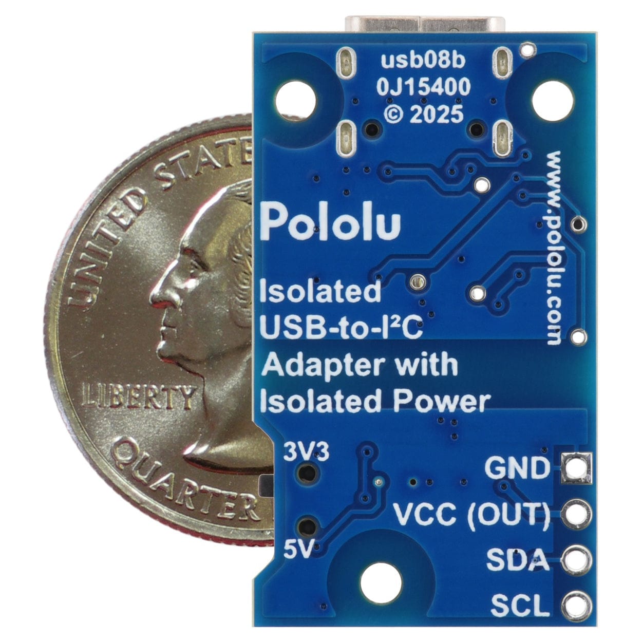 Pololu Isolated USB-to-I²C Adapter with Isolated Power by Pololu - The Pi Hut