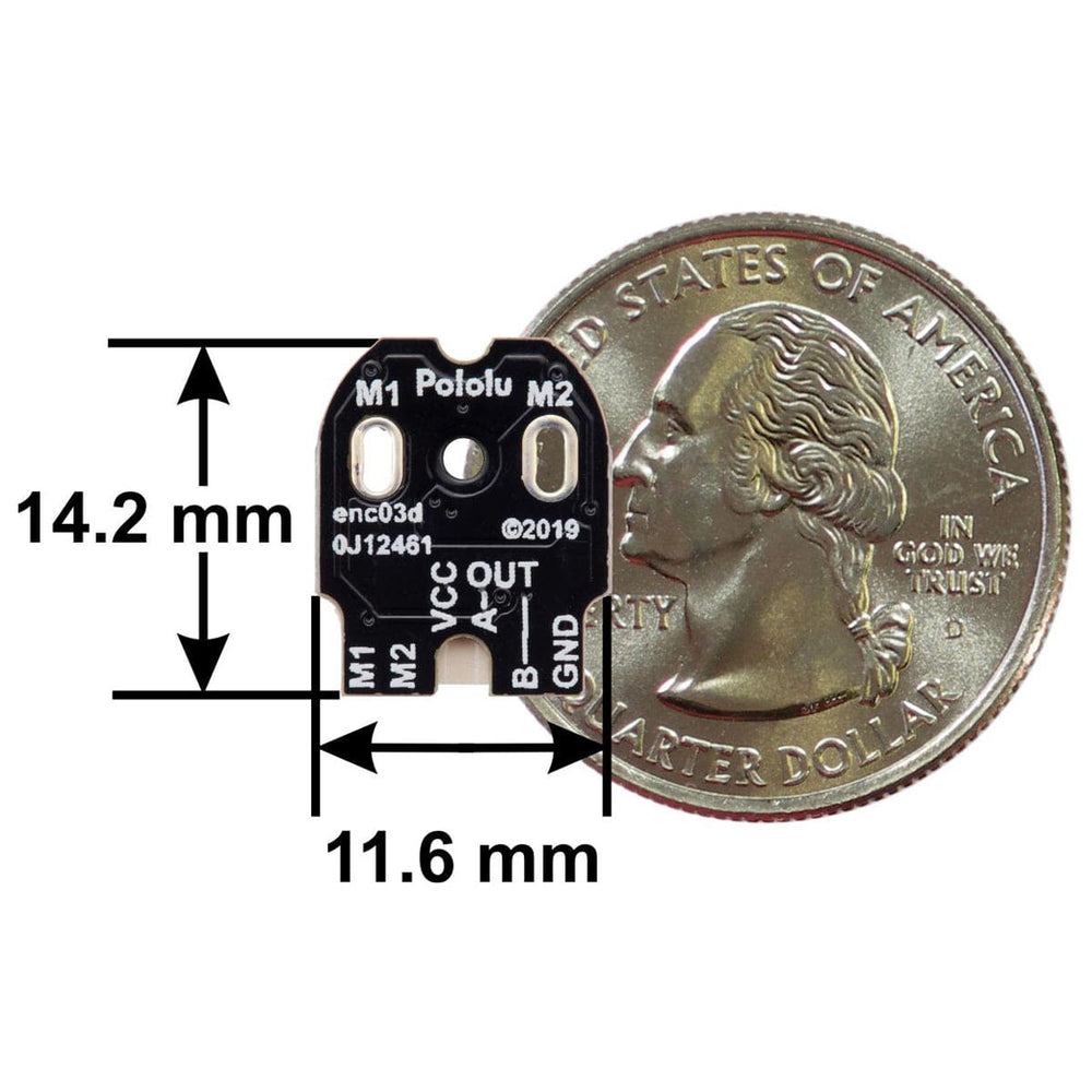 Pololu Magnetic Encoder Kit with Side-Entry Connector for Micro Metal Gearmotors (12 CPR, 2.7-18V) by Pololu - The Pi Hut