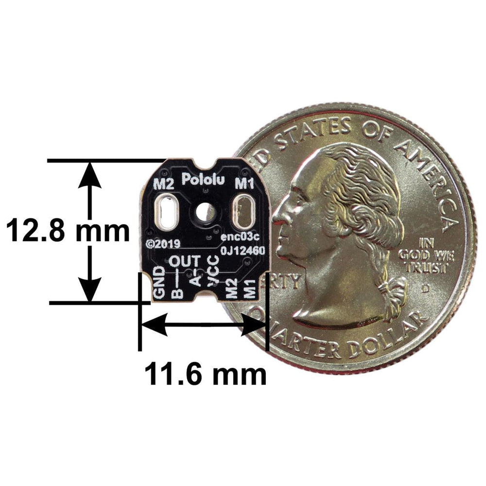 Pololu Magnetic Encoder Kit with Top-Entry Connector for Micro Metal Gearmotors (12 CPR, 2.7-18V) by Pololu - The Pi Hut