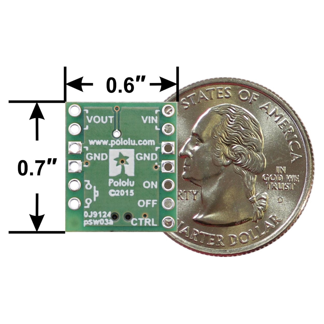 Pololu Mini Pushbutton Power Switch with Reverse Voltage Protection - LV by Pololu - The Pi Hut