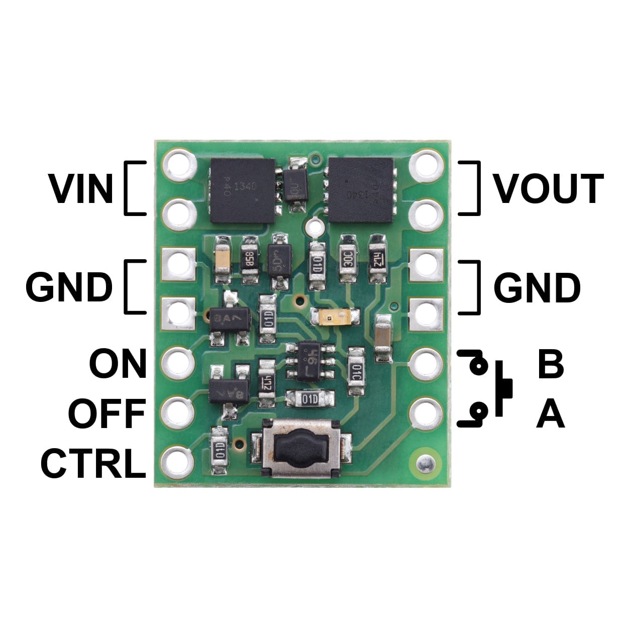 Pololu Mini Pushbutton Power Switch with Reverse Voltage Protection - SV by Pololu - The Pi Hut