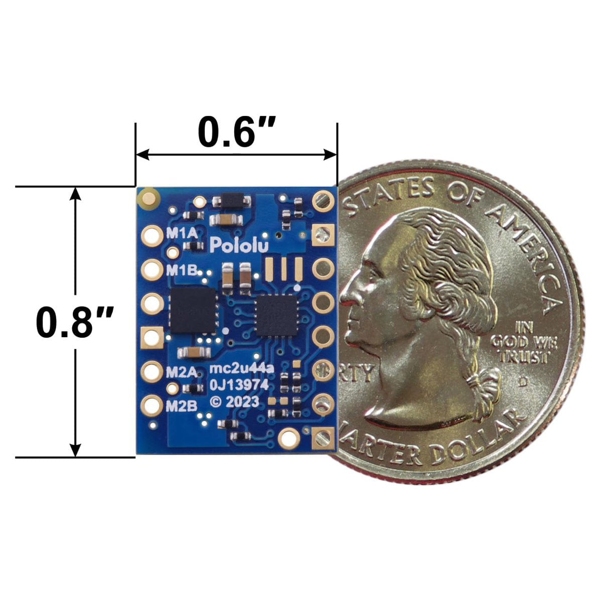 Pololu Motoron M2T550 Dual I²C Motor Controller by Pololu - The Pi Hut