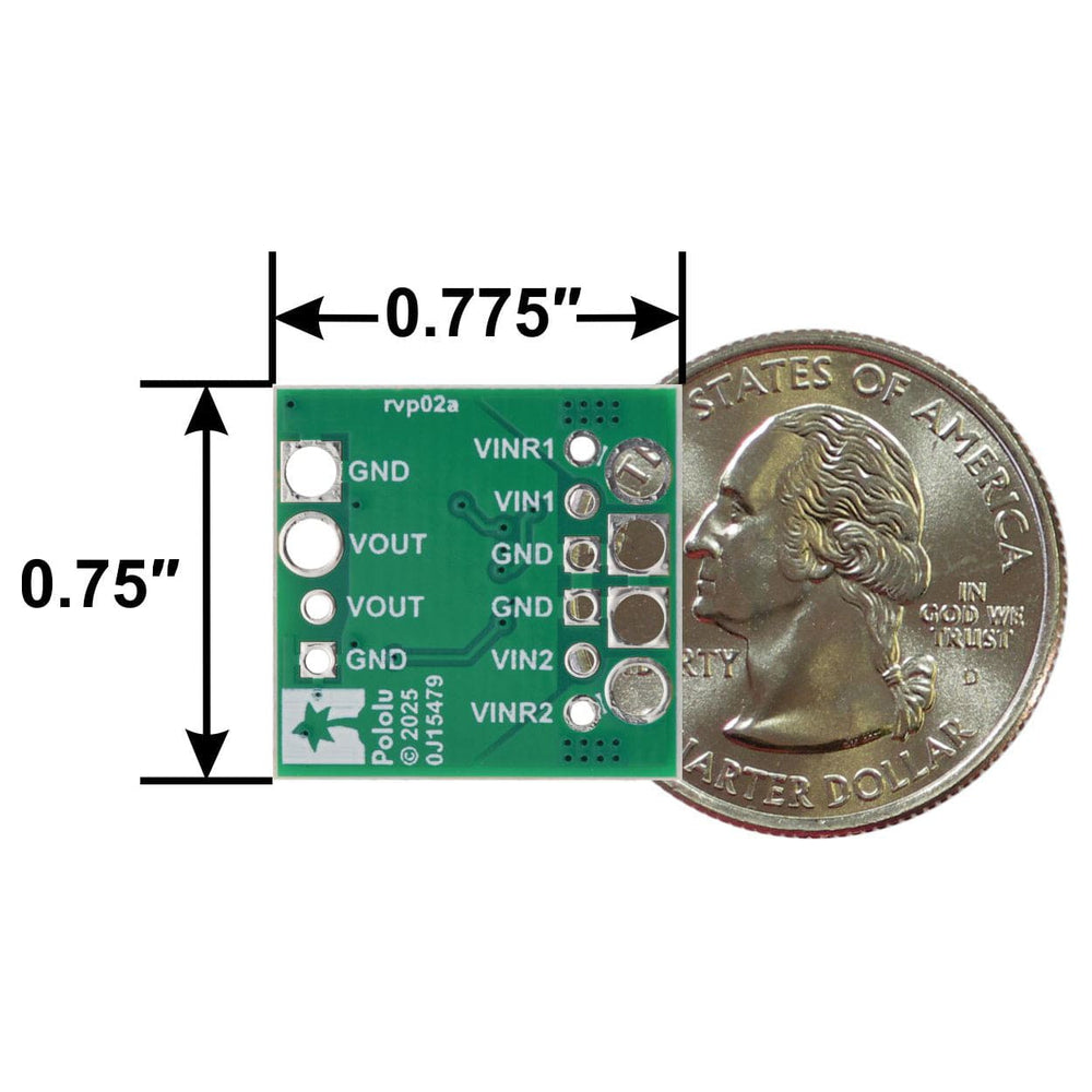 Pololu Power ORing Ideal Diode Pair - 4-60V 6A by Pololu - The Pi Hut