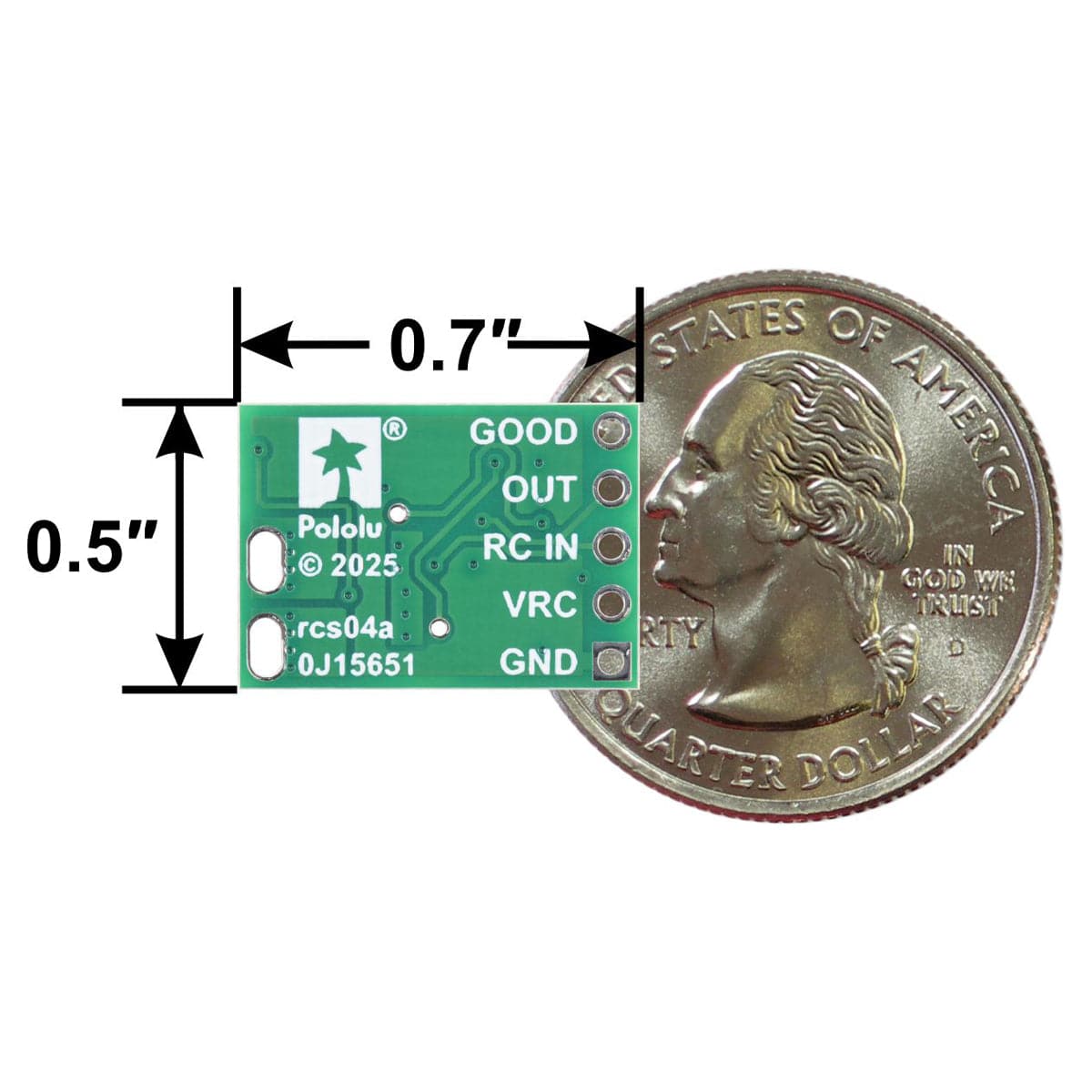 Pololu RC Switch with Isolated Solid State Relay - SPST 30V 10A by Pololu - The Pi Hut