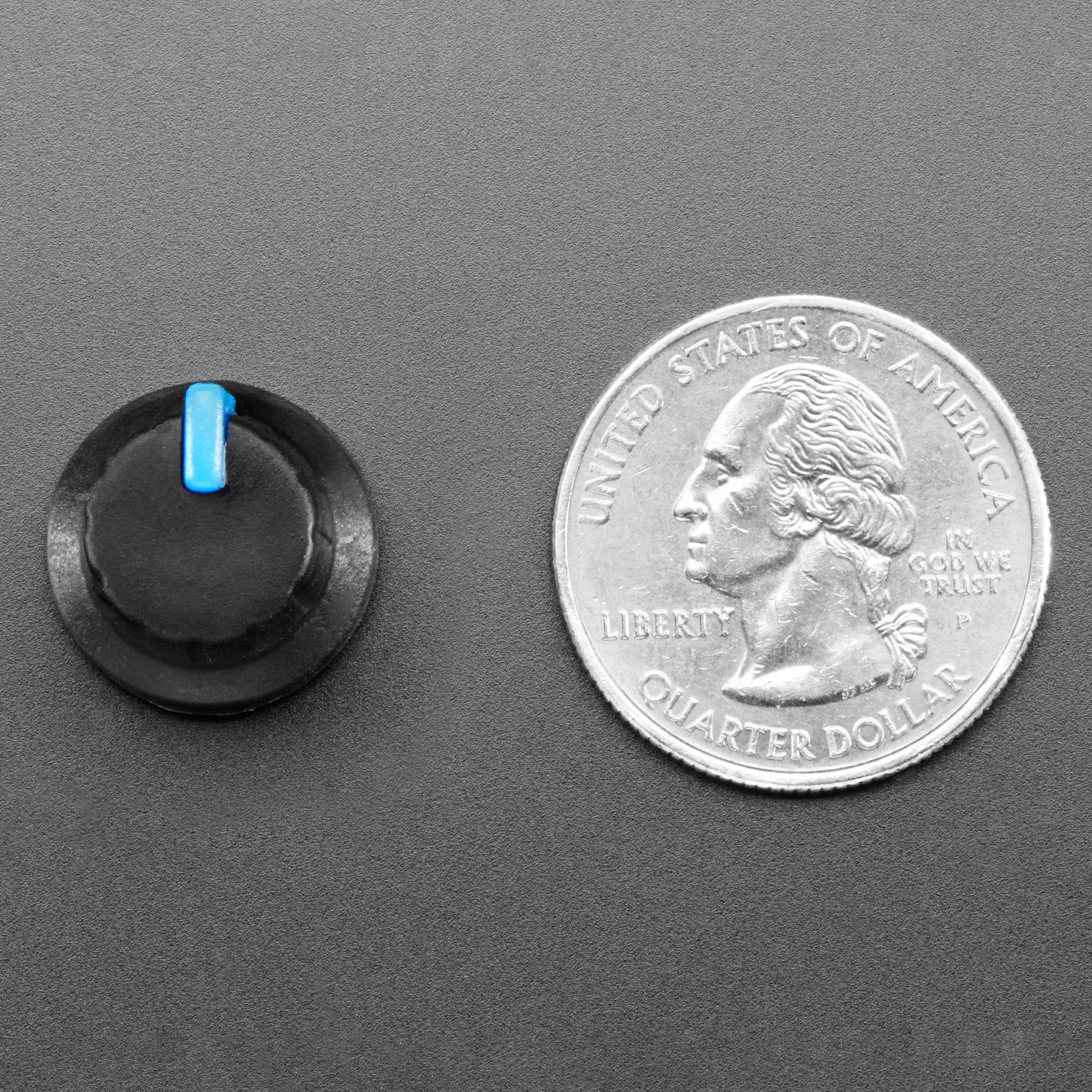 Potentiometer Knob - Soft Touch T18 - Blue by Adafruit - The Pi Hut