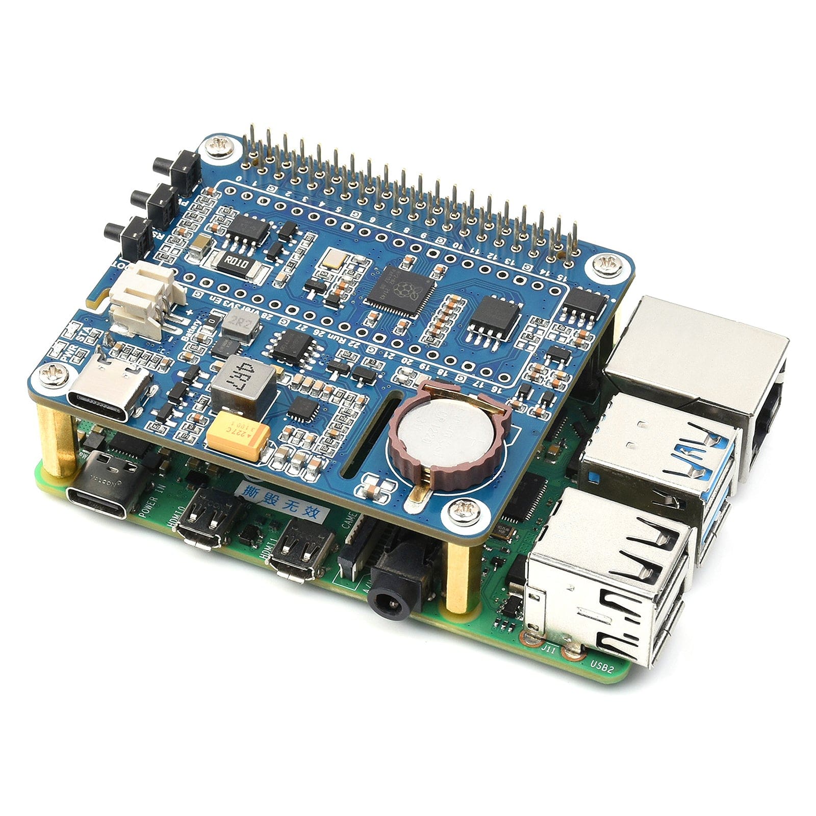 Power Management HAT for Raspberry Pi by Waveshare - The Pi Hut