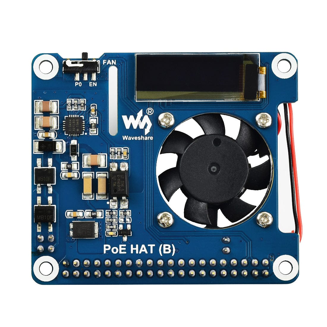 Power over Ethernet HAT for Raspberry Pi 4/3B+ by Waveshare - The Pi Hut
