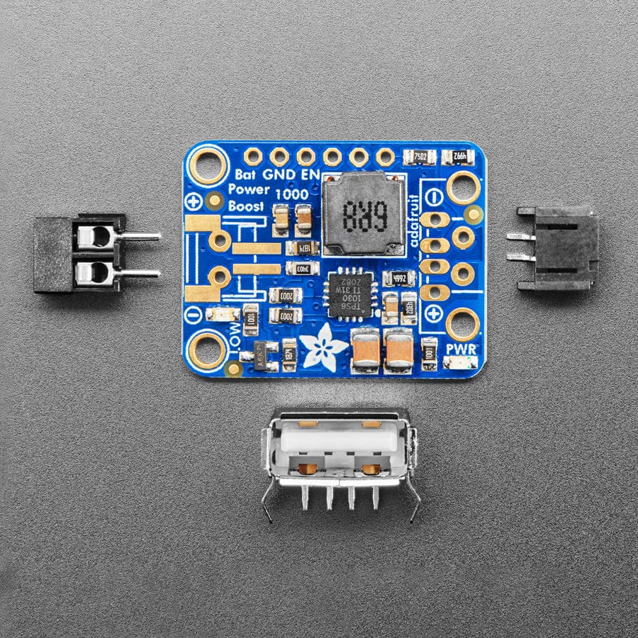 PowerBoost 1000 Basic - 5V USB Boost @ 1000mA from 1.8V+ by Adafruit - The Pi Hut