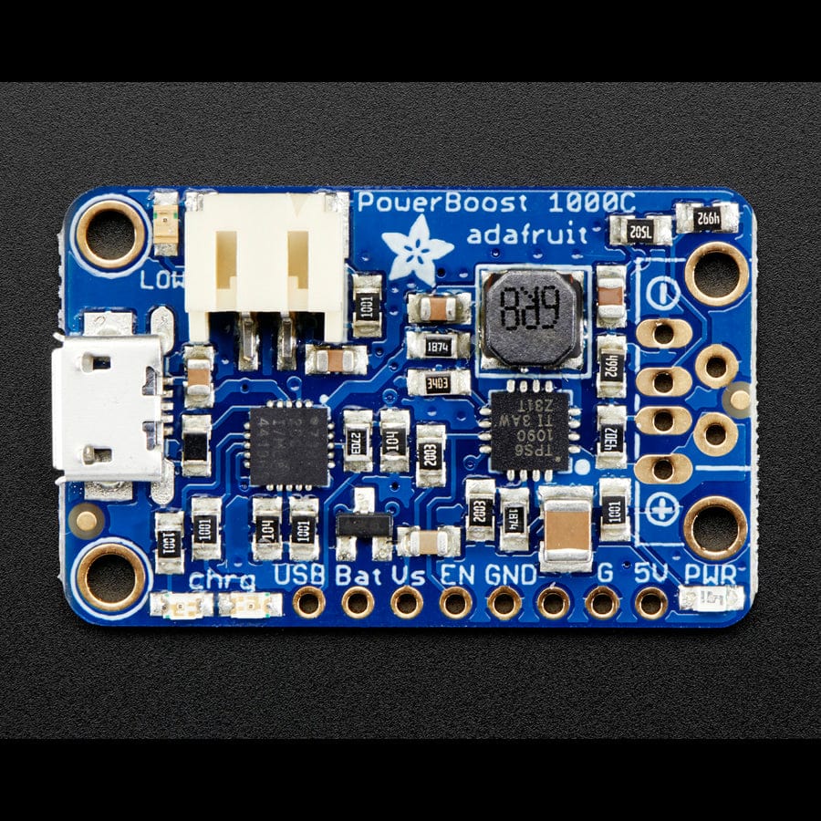 PowerBoost 1000 Charger - Rechargeable 5V Lipo USB Boost @ 1A (1000C) by Adafruit - The Pi Hut