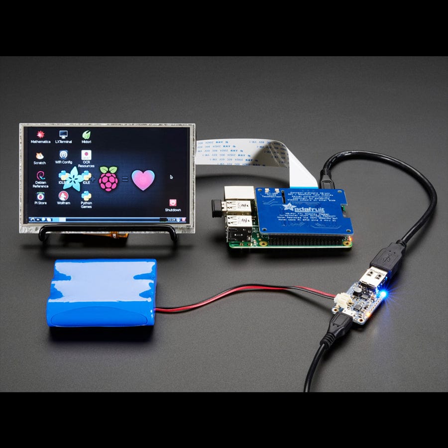 PowerBoost 1000 Charger - Rechargeable 5V Lipo USB Boost @ 1A (1000C) by Adafruit - The Pi Hut
