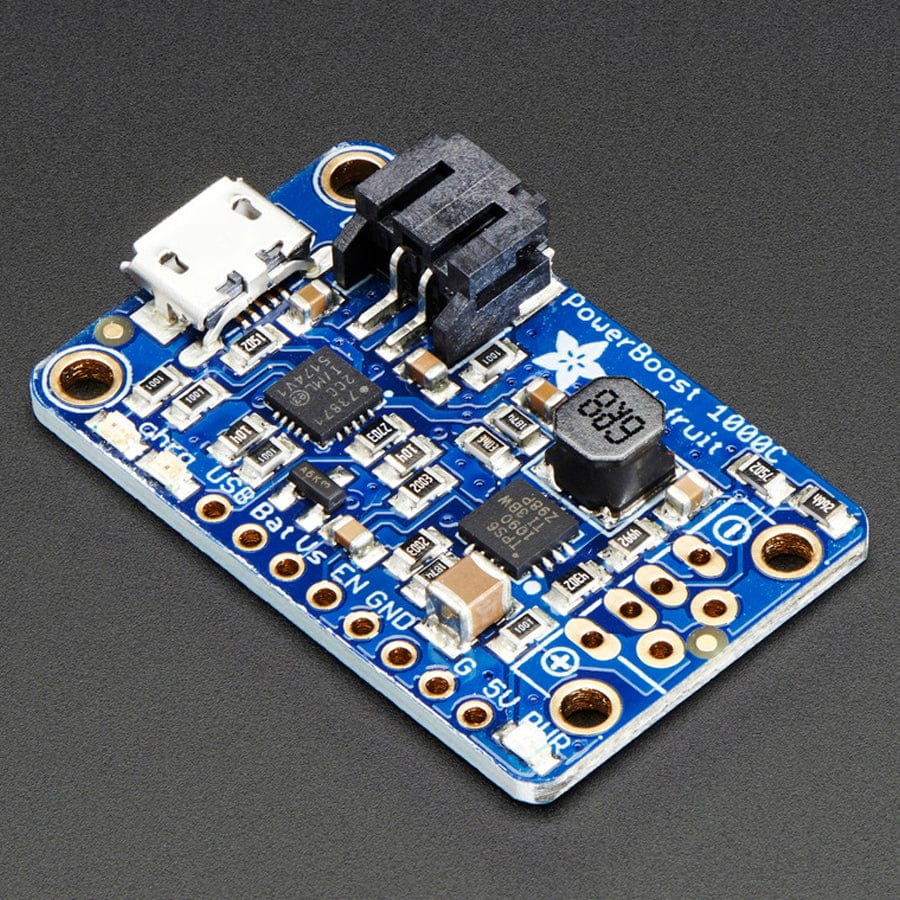 PowerBoost 1000 Charger - Rechargeable 5V Lipo USB Boost @ 1A (1000C) by Adafruit - The Pi Hut