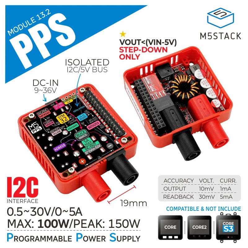 M5Stack Programmable Power Supply Module 13.2 by M5Stack - The Pi Hut
