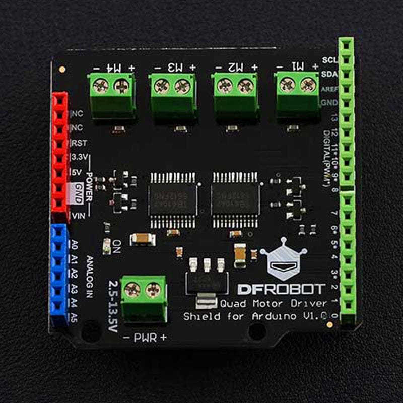 Quad DC Motor Driver Shield for Arduino by DFRobot - The Pi Hut