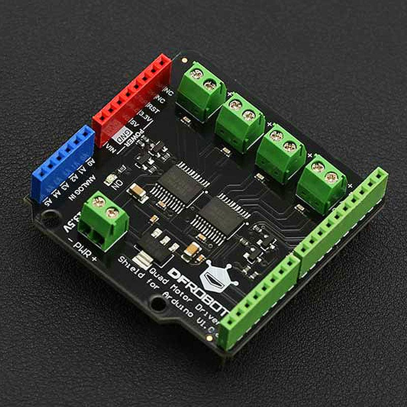 Quad DC Motor Driver Shield for Arduino by DFRobot - The Pi Hut