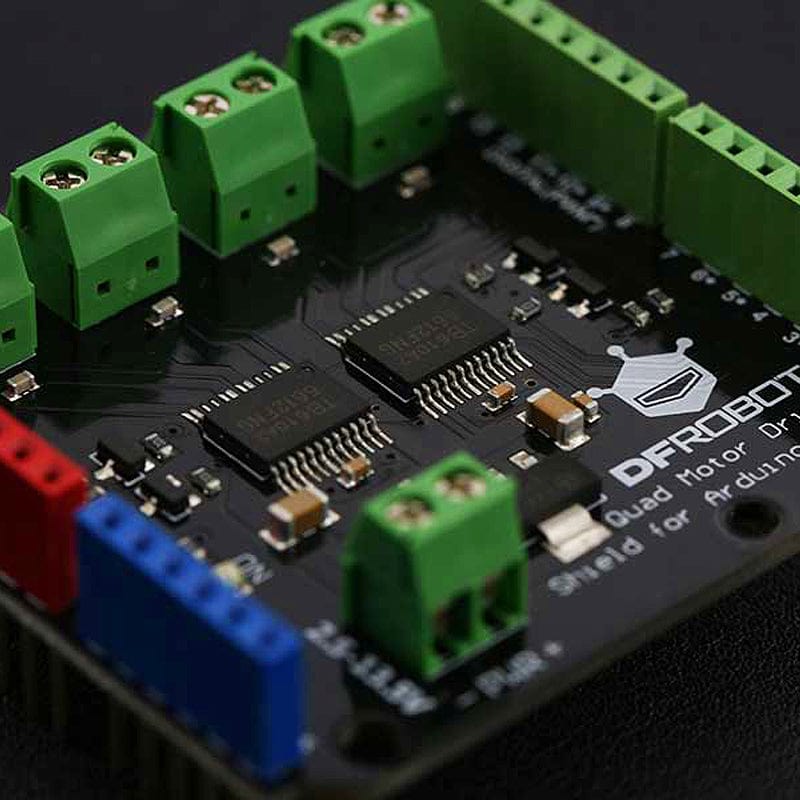 Quad DC Motor Driver Shield for Arduino by DFRobot - The Pi Hut
