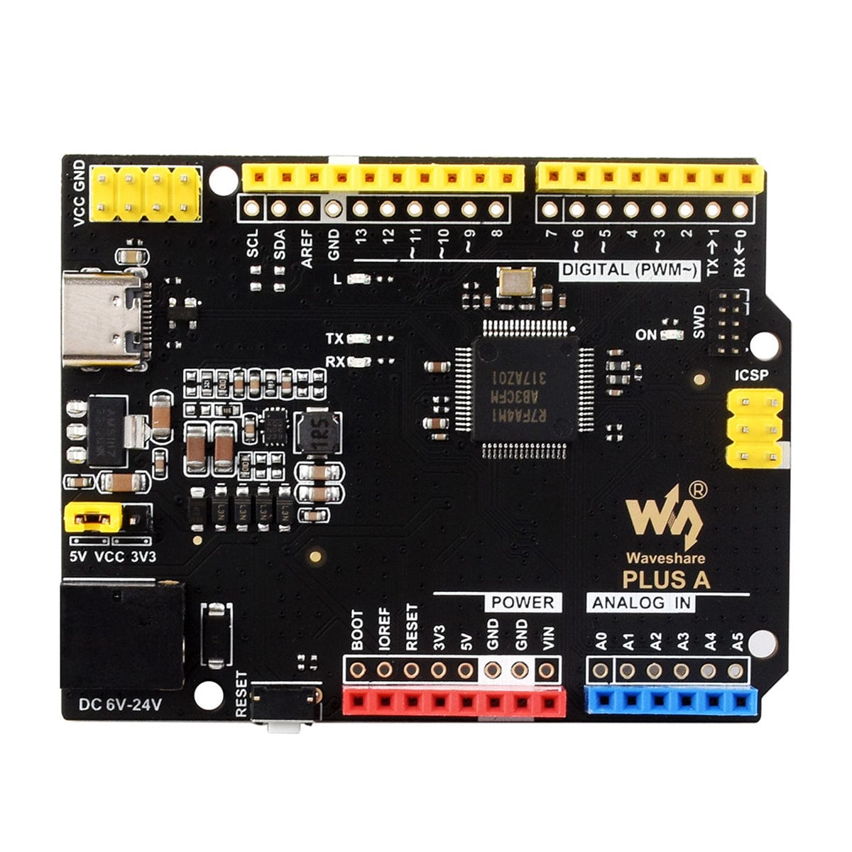 R7FA4 PLUS A Development Board (UNO R4 Minima Compatible) by Waveshare - The Pi Hut
