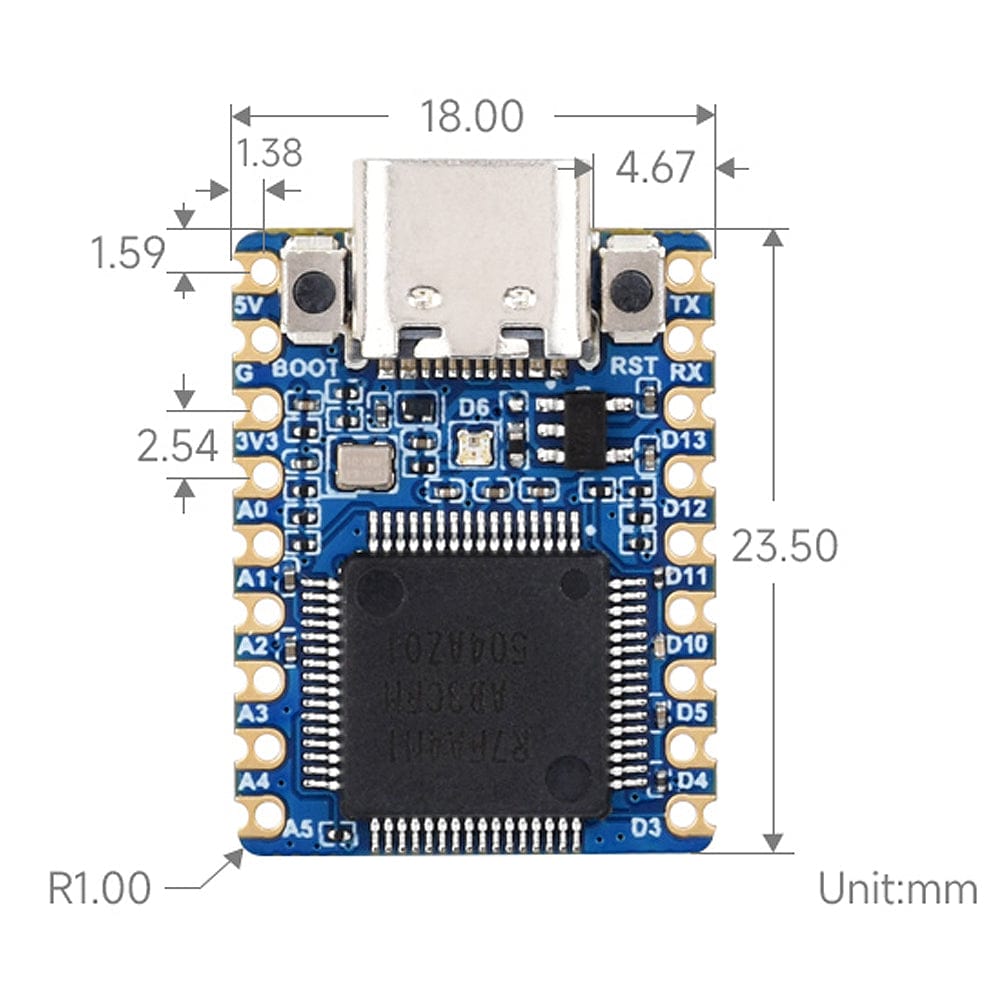 RA4M1-Zero Mini Development Board by Waveshare - The Pi Hut