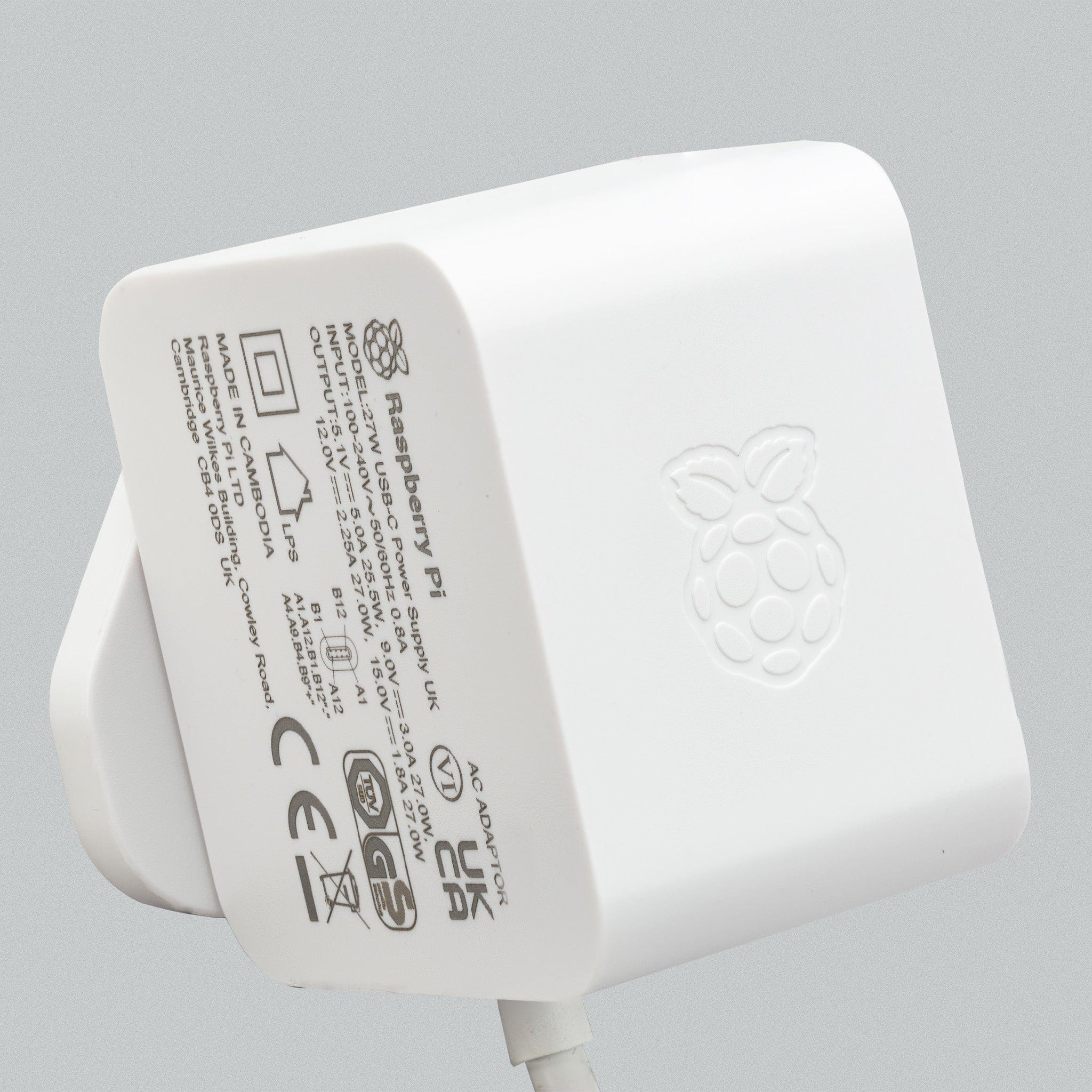 Raspberry Pi 27W USB-C Power Supply by Raspberry Pi - The Pi Hut