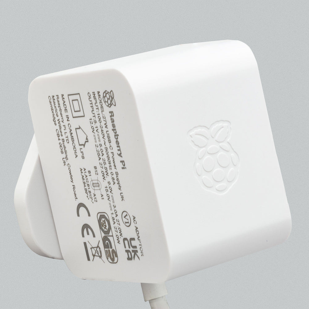Raspberry Pi 27W USB-C Power Supply by Raspberry Pi - The Pi Hut
