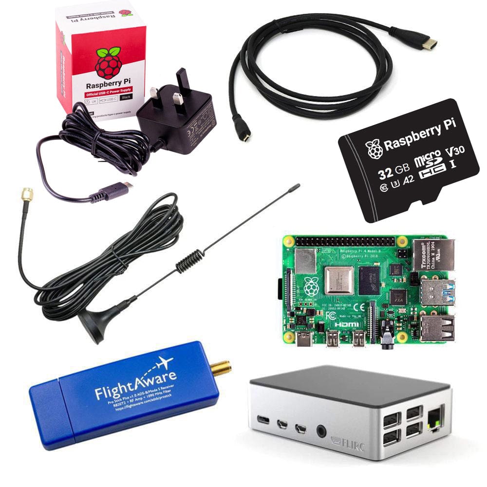 Raspberry Pi 4 PiAware Aircraft Tracking Kit by FlightAware - The Pi Hut