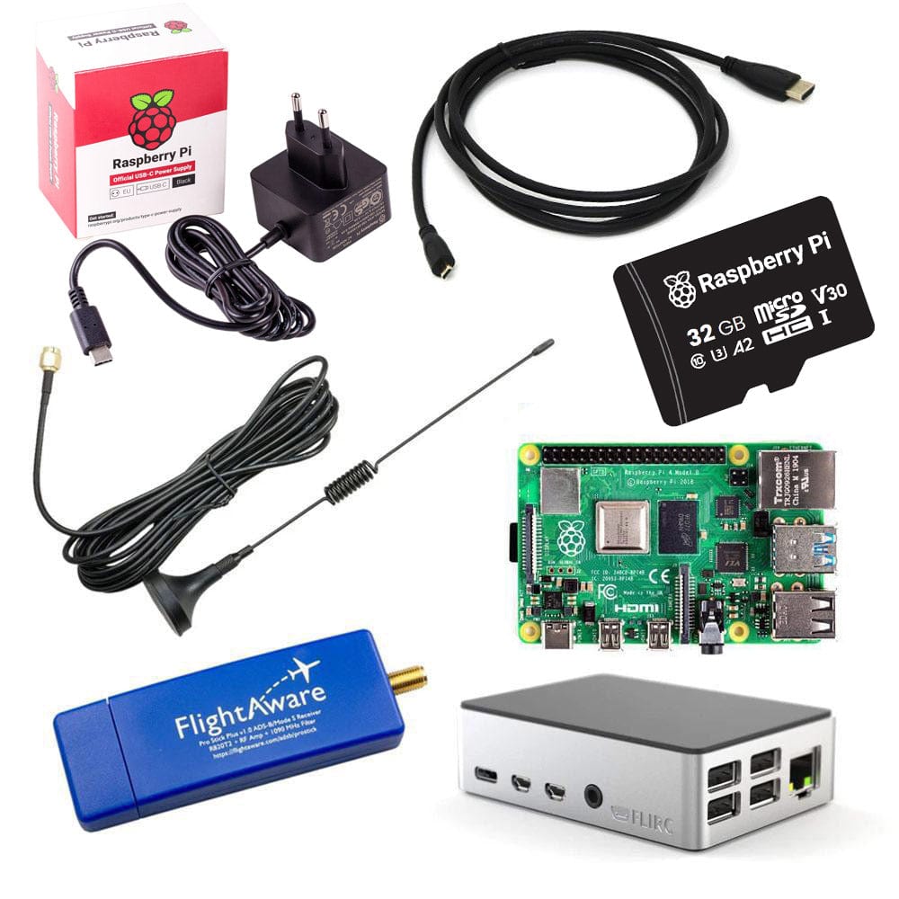 Raspberry Pi 4 PiAware Aircraft Tracking Kit by FlightAware - The Pi Hut