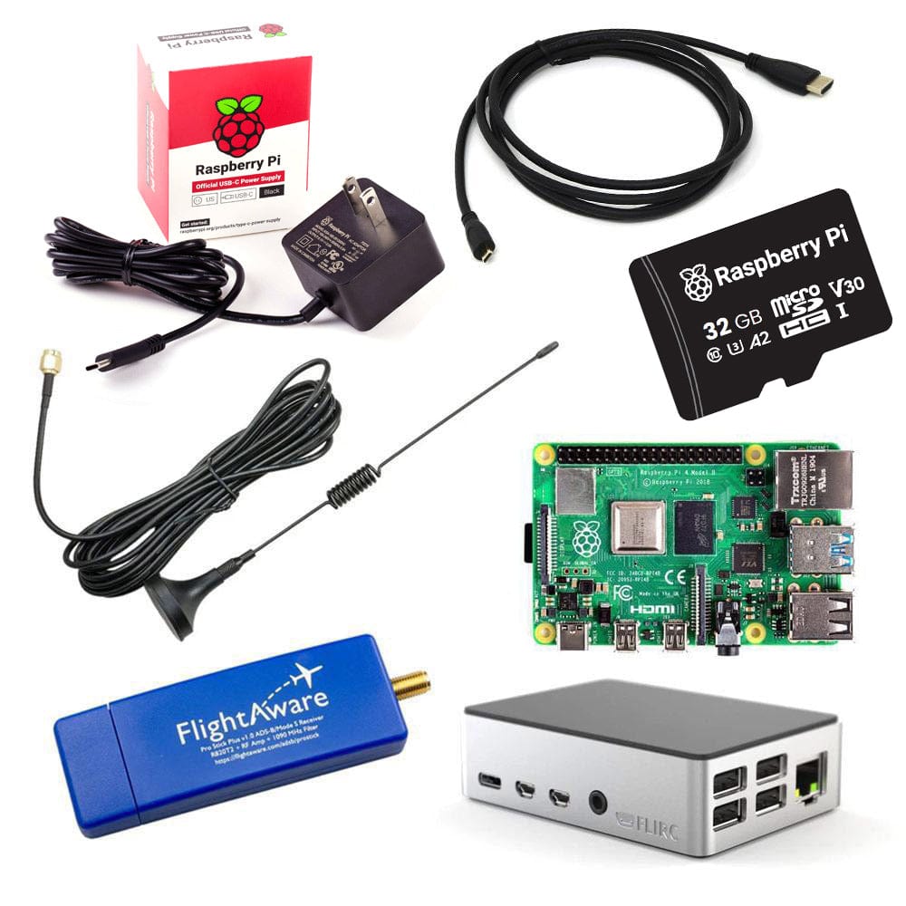 Raspberry Pi 4 PiAware Aircraft Tracking Kit by FlightAware - The Pi Hut