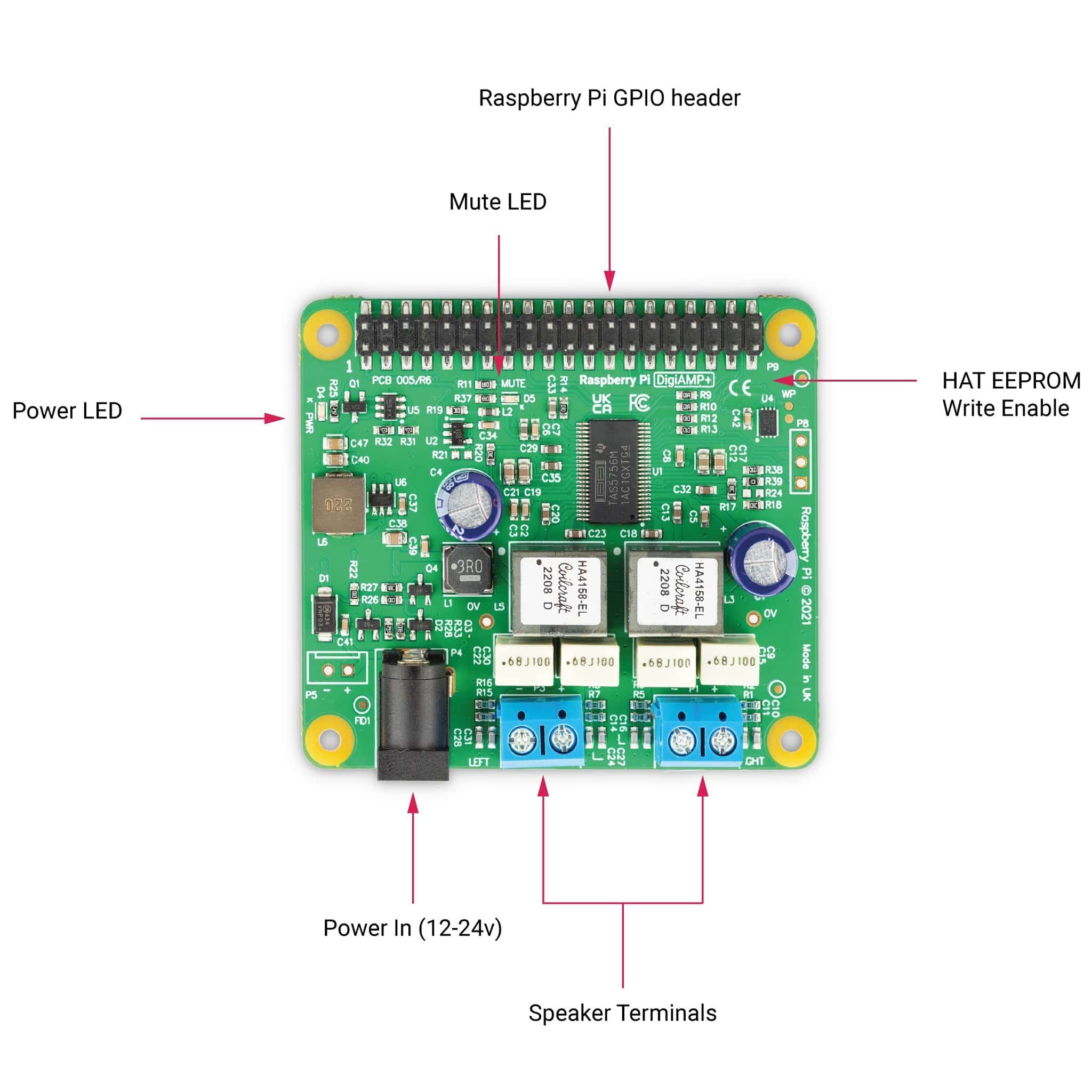 Raspberry Pi DigiAMP+ by Raspberry Pi - The Pi Hut