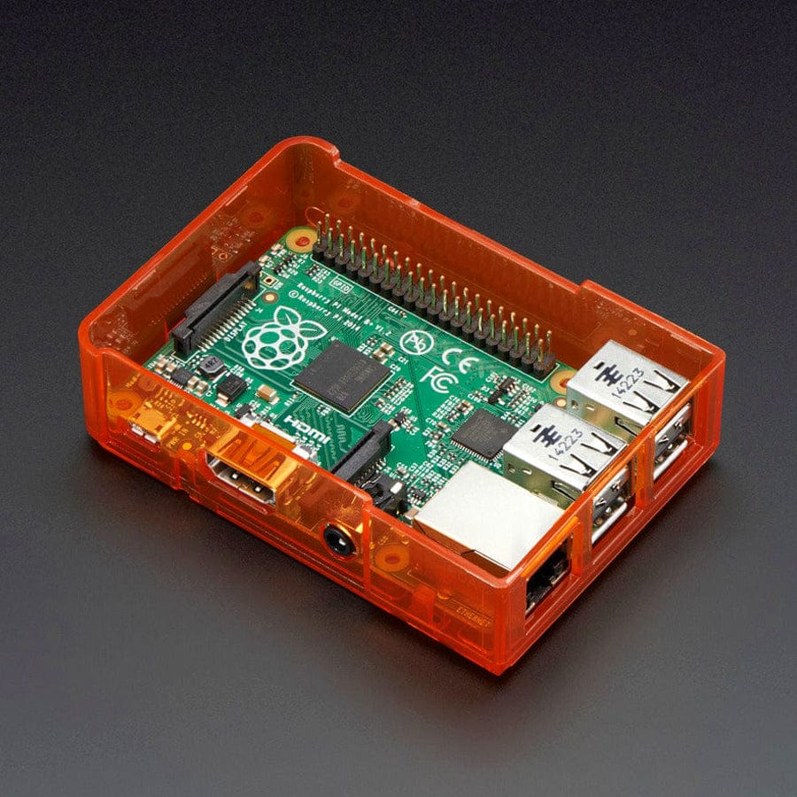 Raspberry Pi Model B+ / Pi 2 / Pi 3 Case Lid - Orange by Adafruit - The Pi Hut