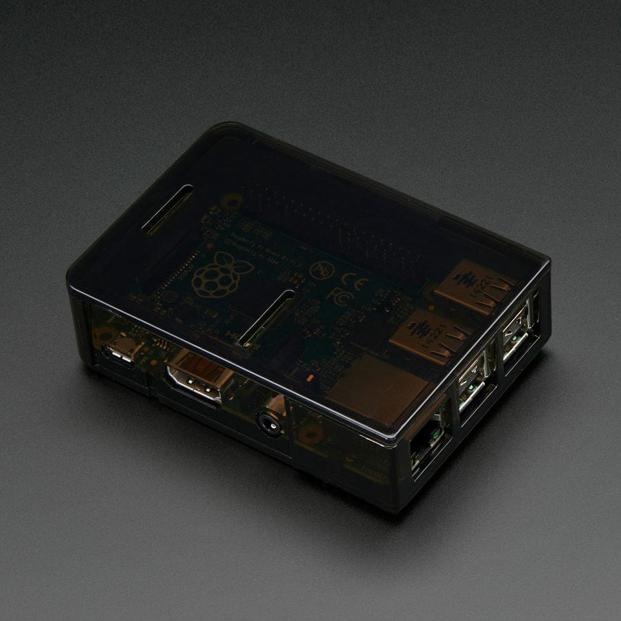 Raspberry Pi Model B+ / Pi 2 / Pi 3 Case Lid - Smoke Gray by Adafruit - The Pi Hut