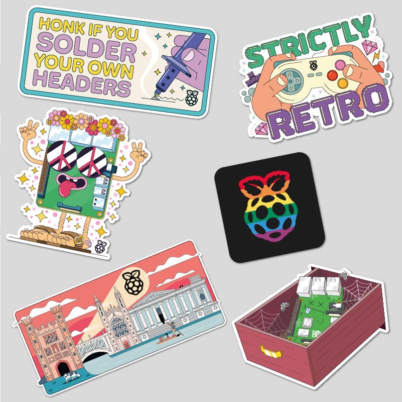 Raspberry Pi Sticker Pack #3 by Raspberry Pi - The Pi Hut