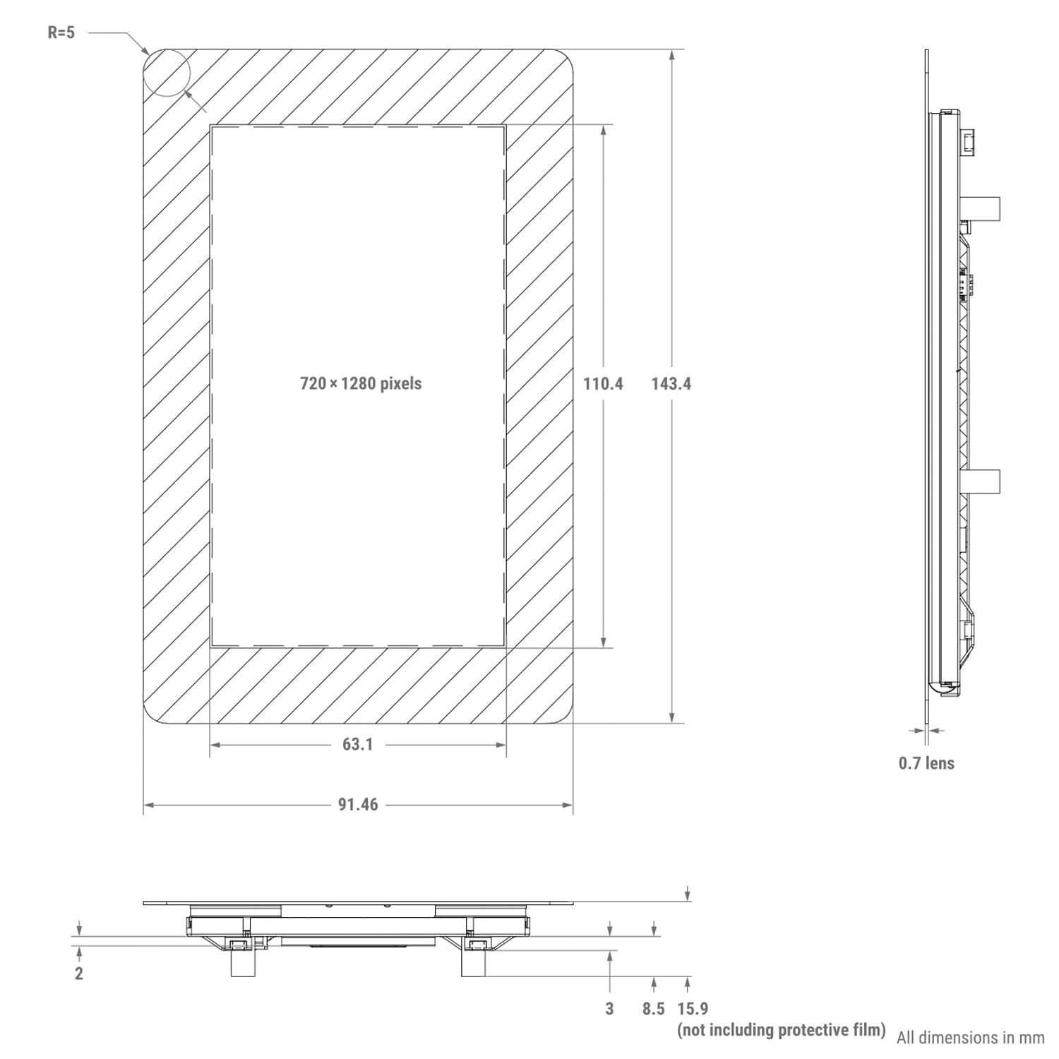 Raspberry Pi Touch Display 2 - 5" by Raspberry Pi - The Pi Hut