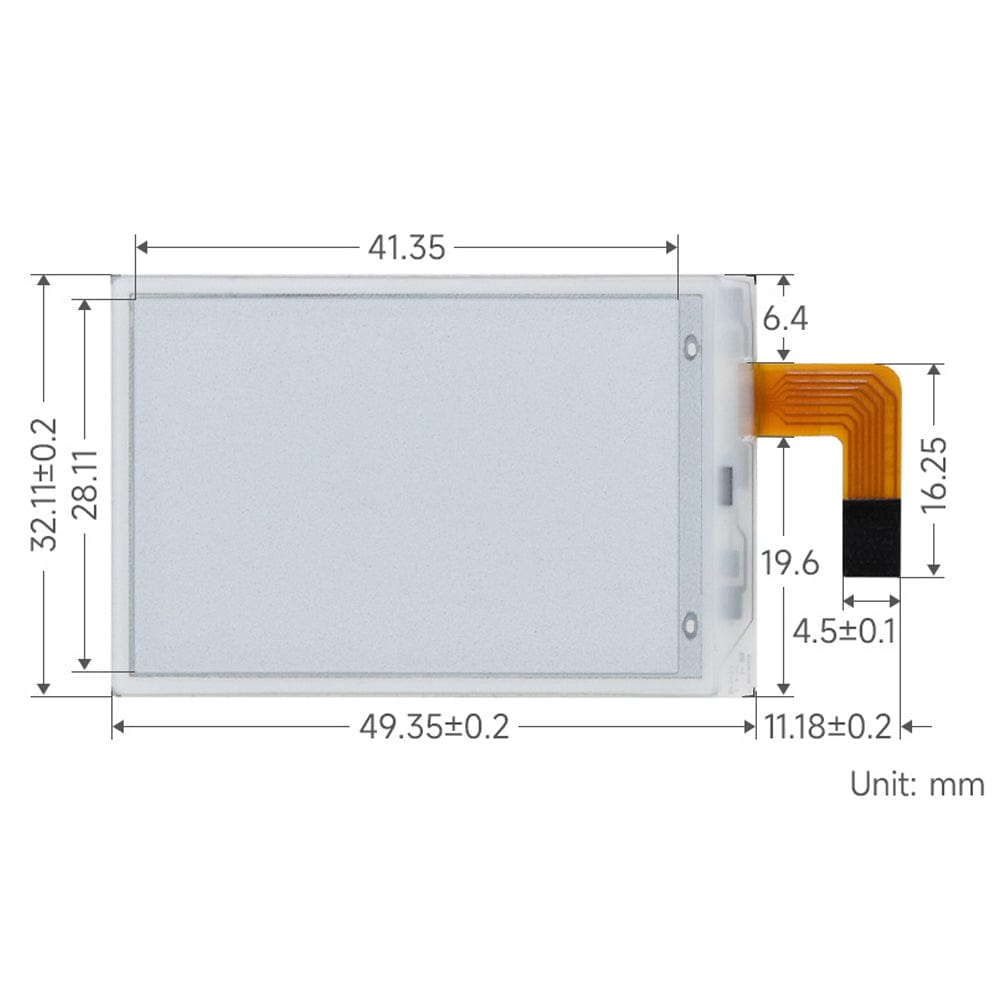 Replacement Raw 1.9" Display for Segment E-Paper Display Module by Waveshare - The Pi Hut