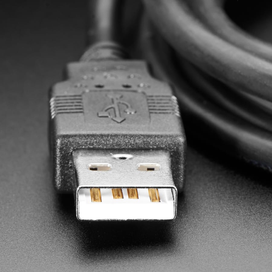 Right Angle USB cable - A/MicroB by Adafruit - The Pi Hut